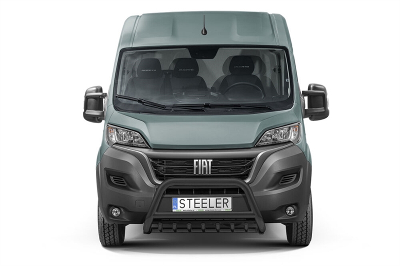 Bullbar af rustfri stål i sort - til Citroen Jumper/Fiat Ducato/Peugeut Boxer Årgang 2006+