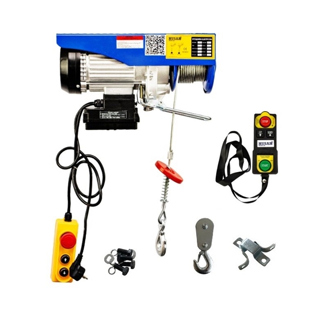 El-spil Husar Winch Værksted/Loft spil med stålwire 150/300 med trådløs fjernbetjening