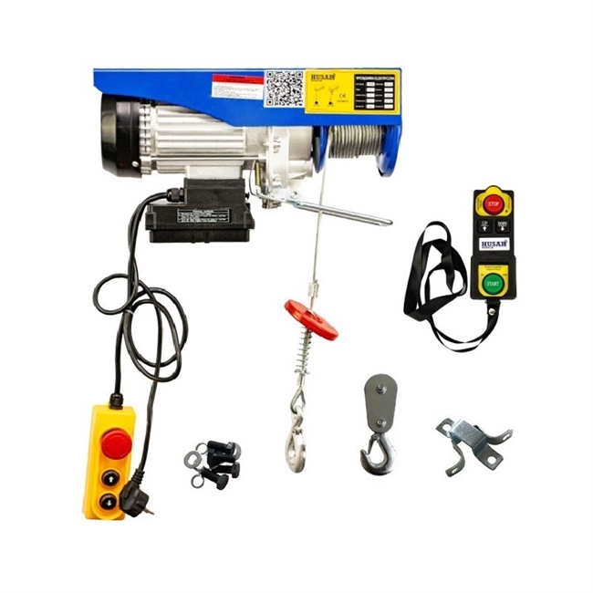 El-spil Husar Winch Værksted/Loft spil med stålwire 400/800 med trådløs fjernbetjening