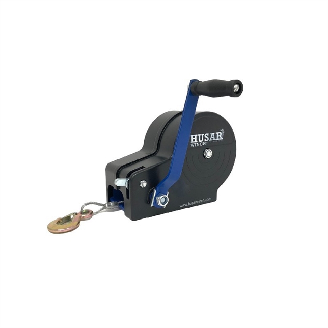 Hånddrevet spil 1200lbs med stålwire med wirehus fra Husar Winch