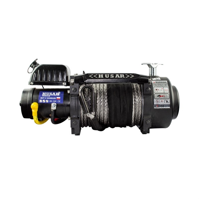 El-spil Husar Winch 16500 24V med syntetisk wire