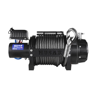 El-spil Husar Winch 35000lbs 24v m/stålwire 
