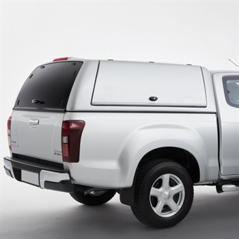 Hardtop fra Carryboy Workman med glas i bagdør - Lakeret i 529 Titanium Silver til Isuzu D-Max X/C Årgang 2012-2016
