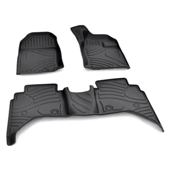Gulvbakker - 3D Premium Floor Trays mats fra Trux til Isuzu D-Max D/C Årgang 2012-2020