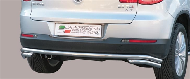 Beskyttelsesbar (double) til bagkofanger - Fås i sort og blank til VW Tiguan årg. 08-11