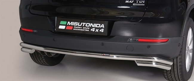 Beskyttelsesbar (double) til bagkofanger - Fås i sort og blank til VW Tiguan årg. 08-11