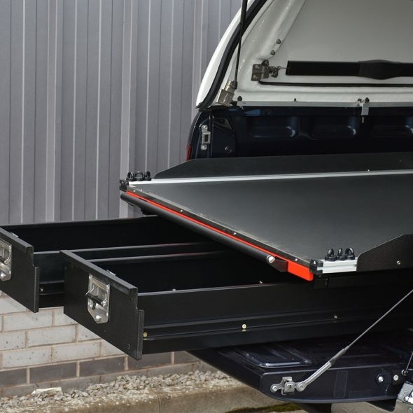 Ladskuffe m/2 skuffeudtrækssystem fra Protop til Toyota Hilux Double Cab 2020+