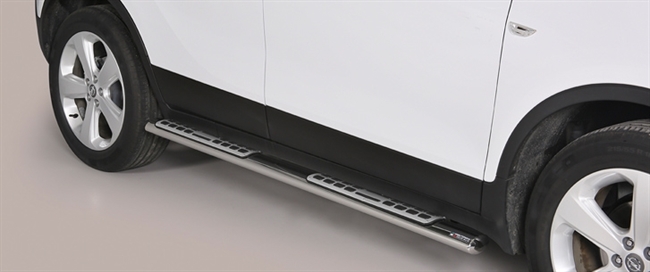 Side bars i rustfri stål - Blank til Opel Mokka årg. 12-20