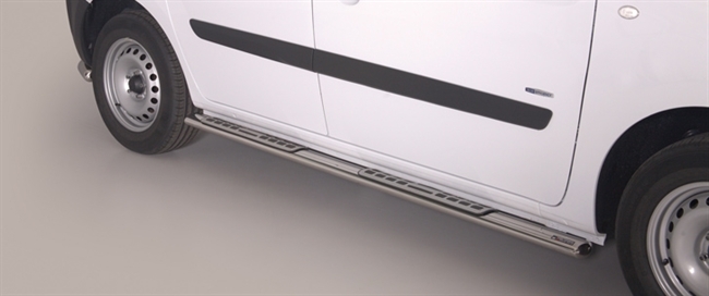 Side bars med trin i rustfri stål - Blank til Mercedes Citan årg. 12-21
