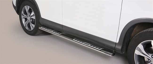 Side bars med trin fra Mach i rustfri stål - Fås i sort og blank til Honda CRV årg. 12-16