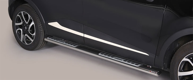 Side bars  i rustfri stål - Blank til Renault Captur årg. 13+