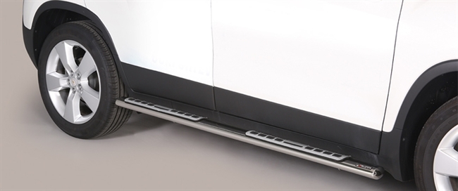 Side bars med trin fra Mach i rustfri stål - Blank til Chevrolet Trax