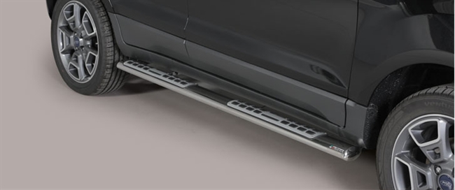 Side bars med trin  i rustfri stål - Blank til Ford Ecosport årg. 14+