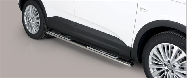 Side bars fra Mach i rustfri stål - Fås i sort og blank til Opel Grandland X årg. 18+