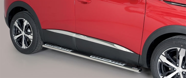 Side bars fra Mach i rustfri stål - Fås i sort og blank til Peugeot 3008 årg. 16+