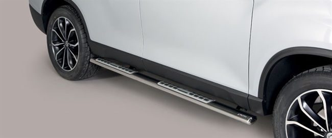 Side bars i rustfri stål - Blank til SsangYong Rexton årg. 18+
