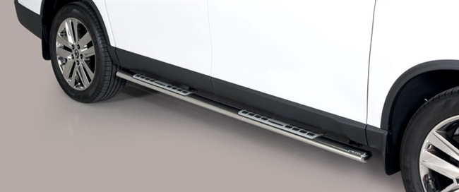 Side bars i rustfri stål - Blank til SsangYong Musso årg. 18+