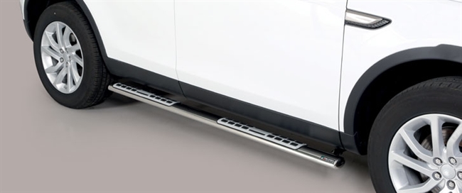 Side bars med trin fra Mach i rustfri stål - Fås i sort og blank til Land Rover Discovery Sport årg. 18+
