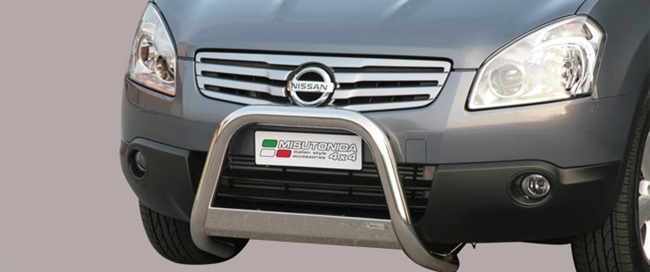 A-bar City EU godkendt - Blank med bil logo i rustfri til Nissan Qashqai+2 årg. 08+