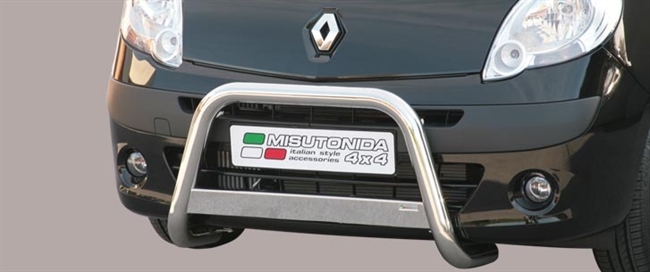 A-bar City EU godkendt - Blank i rustfri stål med bil logo til Renault Kangoo årg. 08-13