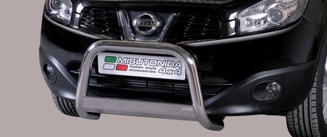 A-bar City EU godkendt - Blank med bil logo i rustfri stål til Nissan Qashqai årg. 10-13