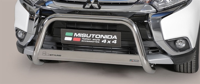 A-bar City - EU godkendt - Fås i sort og blank - i rustfri stål med logo til Mitsubishi Outlander årg. 15+