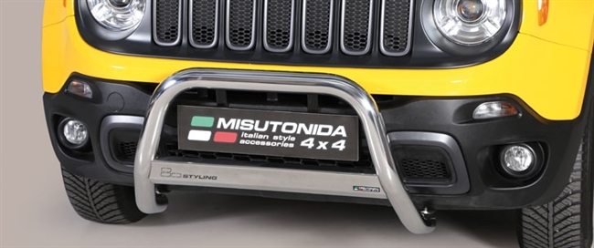 A-bar City EU godkendt - Blank i rustfri stål til Jeep Renegade Trailhawk årg. 14+