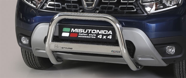 A-bar City - EU godkendt - Blank i rustfri stål til Dacia Duster årg. 18+