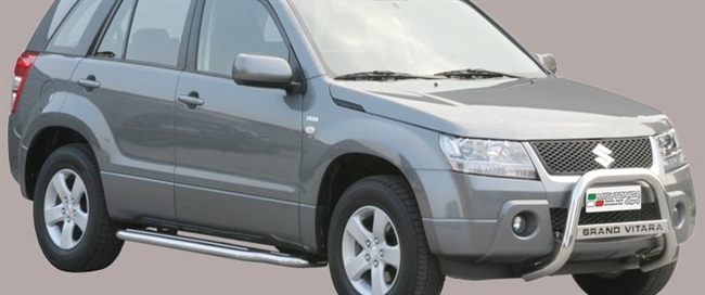 A-bar City med logo - EU godkendt - Blank i rustfri stål til Suzuki Grand Vitara årg. 05-08