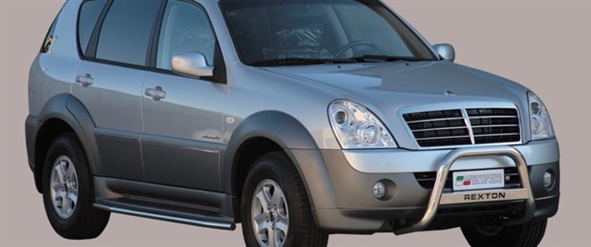 A-bar City EU godkendt - Blank i rustfri stål med logo til SsangYong Rexton II årg. 06+