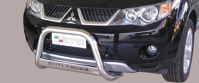 A-bar City - EU godkendt - Fås i sort og blank - i rustfri stål med logo til Mitsubishi Outlander årg. 07-10