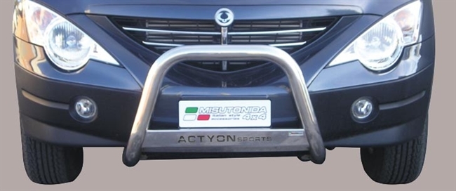 A-bar City - EU godkendt - Fås i sort og blank - i rustfri stål med logo til SsangYong Actyon Sport årg. 07-12
