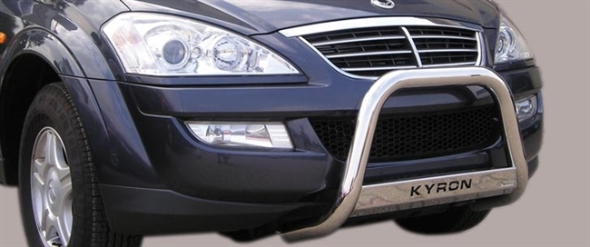 A-bar City EU godkendt - Blank i rustfri stål med logo til SsangYong Kyron årg. 07+