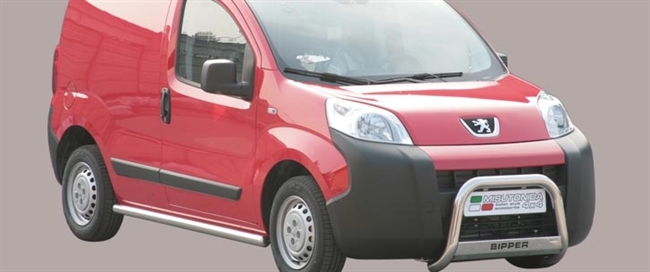 A-bar City - EU godkendt - Fås i sort og blank - i rustfri stål med logo til Peugeot Bipper årg. 08>