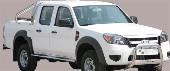 A-bar City med logo EU godkendt - Blank i rustfri stål til Ford Ranger årg. 09-12