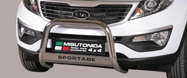 A-bar City EU godkendt - Blank i rustfri stål med logo til Kia Sportage årg. 16+