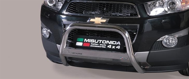 A-Bar City med logo - EU godkendt - Rustfri stål - Blank til Chevrolet Captiva Årgang 2011-