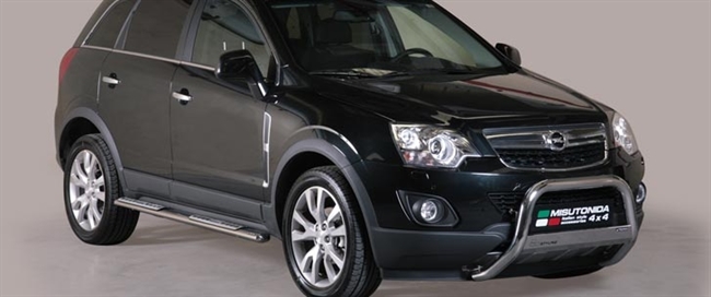 A-bar City EU godkendt - Blank i rustfri stål med logo til Opel Antara årg. 11+