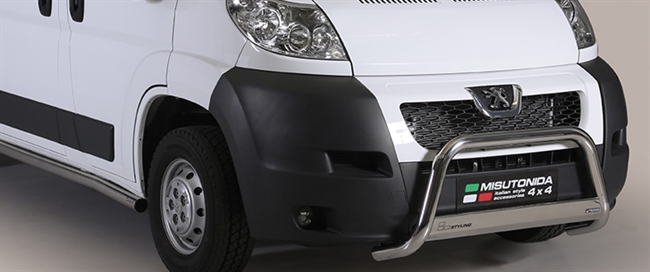 A-bar City - EU godkendt - Fås i sort og blank - i rustfri stål til Peugeot Boxer med logo årg. 06-13