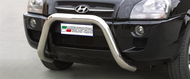 Frontbøjle (Super Bar) - EU godkendt - Blank i rustfri stål til Hyundai Tucson årg. 04-14