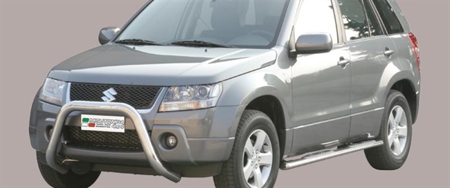 Frontbøjle (Super Bar) EU godkendt - Blank i rustfri stål til Suzuki Grand Vitara årg. 05-08