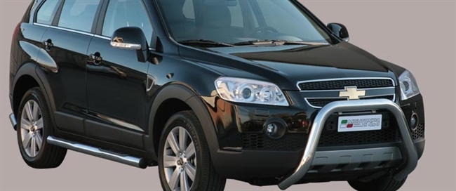 Frontbøjle (Super Bar) - EU godkendt - i rustfri stål - Blank til Chevrolet Captiva Årgang 2006-2010