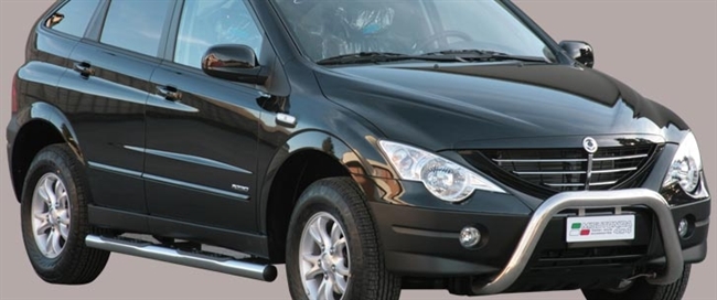 Frontbøjle (Super Bar) EU godkendt - Blank i rustfri stål til SsangYong Actyon årg. 06+