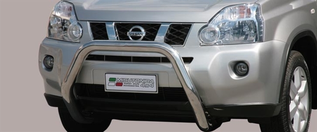 Frontbøjle (Super Bar) EU godkendt - Blank i rustfri stål til Nissan X-Trail årg. 07-10