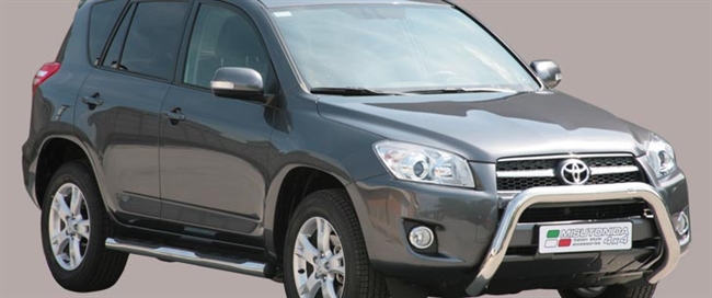 Frontbøjle (Super Bar) EU godkendt - Blank i rustfri stål til Toyota Rav4 årg. 09-10