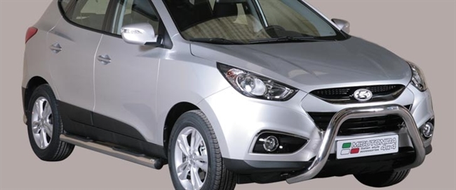 Frontbøjle (Super Bar) - Blank i rustfri stål til Hyundai IX35 årg. 10-