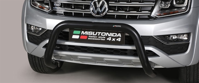 Frontbøjle (Super Bar) - EU godkendt - Sort - i rustfri stål sort til VW Amarok V6 & Highline årg. 10-