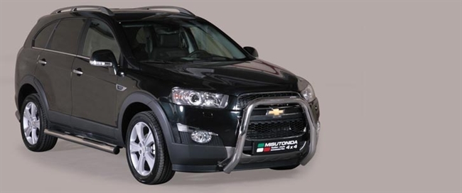 Frontbøjle (Super Bar) - EU godkendt - Blank Rustfri stål til Chevrolet Captiva Årgang 2011-