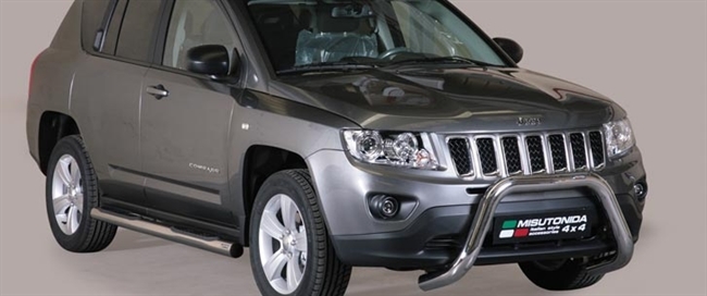 Frontbøjle (Super Bar) EU godkendt - Blank i rustfri stål til Jeep Compass årg. 11-16