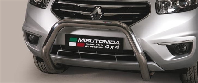 Frontbøjle (Super Bar) EU godkendt - Blank i rustfri stål til Renault Koleos årg. 11+